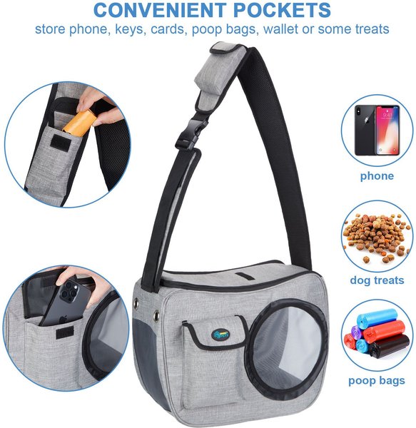 Show full view: Ownpets Airline Approved Sling Dog & Cat Carrier, Grey, Medium slide 5 of 9