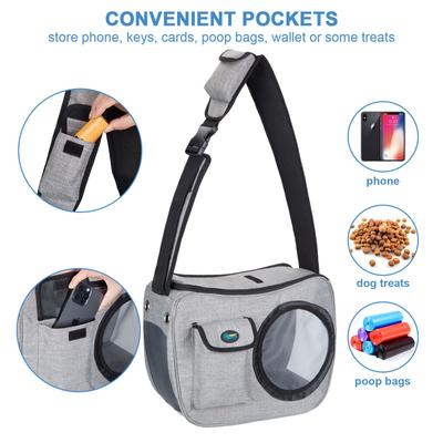 Show full view: Ownpets Airline Approved Sling Dog & Cat Carrier, Grey, Medium slide 5 of 9