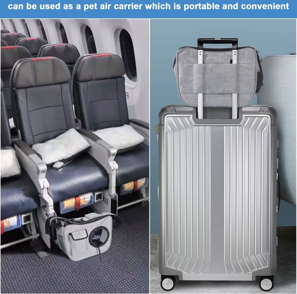 Show full view: Ownpets Airline Approved Sling Dog & Cat Carrier, Grey, Medium slide 6 of 9