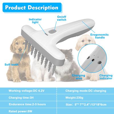 Show full view: Ownpets Electric Detangling Brush for Dogs & Cats slide 8 of 8
