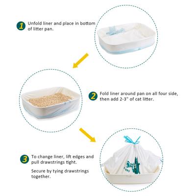 Show full view: Ownpets Extra Thick Cat Drawstring Cat Litter Box Liner Bags, Large, 10 count slide 5 of 7