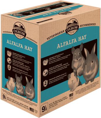 Show full view: Oxbow Alfalfa Hay Small Animal Food, 9-lb box slide 4 of 11
