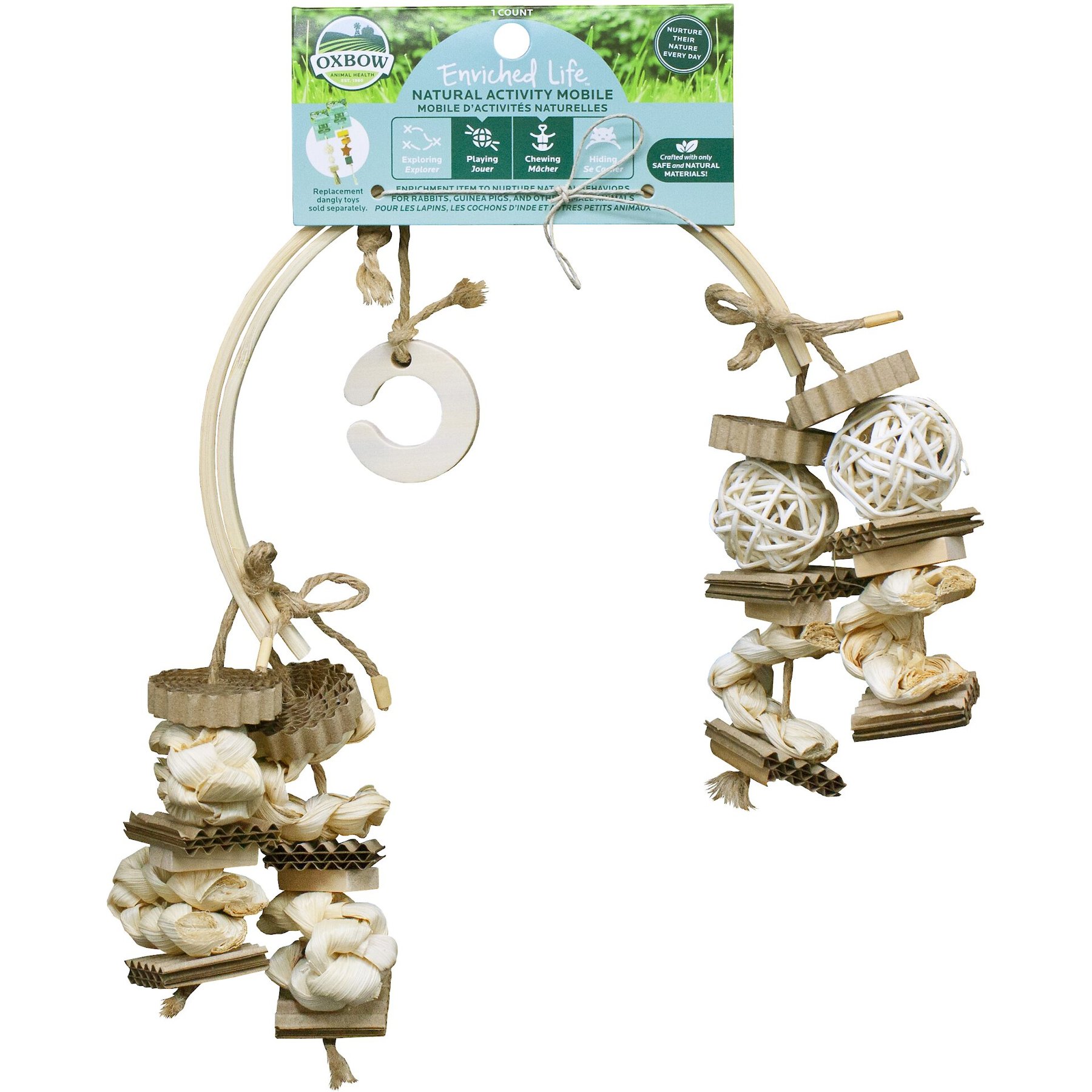 Oxbow Animal Health Enriched Life Natural Activity Mobile Small Animal Toy