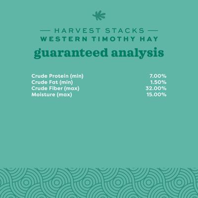 Show full view: Oxbow Animal Health Harvest Hay Stacks Western Timothy Hay All Natural Hay for Rabbits, Guinea Pigs, Chinchillas, Hamsters & Gerbils, 35-oz. slide 4 of 11