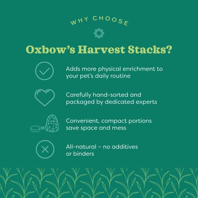 Show full view: Oxbow Animal Health Harvest Hay Stacks Western Timothy Hay All Natural Hay for Rabbits, Guinea Pigs, Chinchillas, Hamsters & Gerbils, 35-oz. slide 5 of 11
