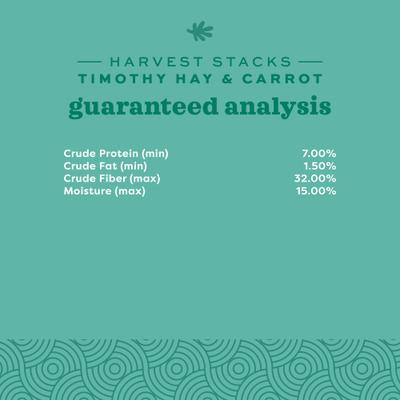 Show full view: Oxbow Animal Health Harvest Hay Stacks Western Timothy Hay with Carrots All Natural Hay for Rabbits, Guinea Pigs, Chinchillas, Hamsters & Gerbils, 35-oz. slide 4 of 11