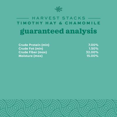 Show full view: Oxbow Animal Health Harvest Hay Stacks Western Timothy Hay with Chamomile All Natural Hay for Rabbits, Guinea Pigs, Chinchillas, Hamsters & Gerbils, 35-oz. slide 4 of 11