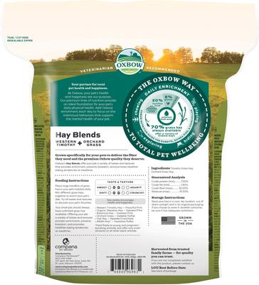 Show full view: Oxbow Animal Health Oxbow Hay Blends Western Timothy & Orchard, 15-oz bag slide 2 of 10