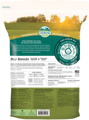 Show full view: Oxbow Animal Health Oxbow Hay Blends Western Timothy & Orchard, 90-oz bag slide 2 of 10