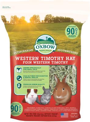 Oxbow Animal Health Western Timothy Hay All Natural Hay for Rabbits, Guinea Pigs, Chinchillas, Hamsters & Gerbils