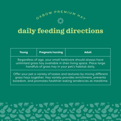 Show full view: Oxbow Animal Health Western Timothy Hay All Natural Hay for Rabbits, Guinea Pigs, Chinchillas, Hamsters & Gerbils, 9-lb bag, bundle of 2 slide 8 of 12