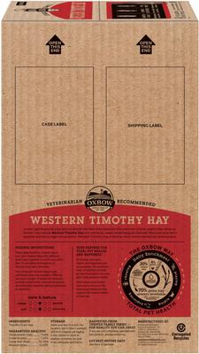 Show full view: Oxbow Animal Health Western Timothy Hay All Natural Hay for Rabbits, Guinea Pigs, Chinchillas, Hamsters & Gerbils, 9-lb bag slide 4 of 12