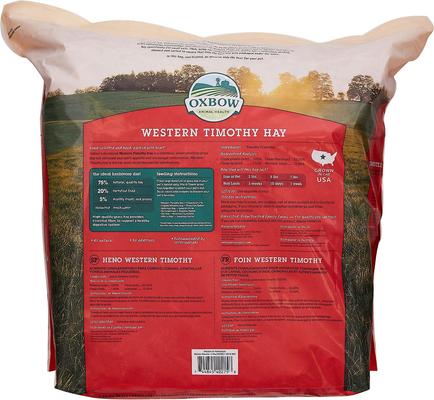 Show full view: Oxbow Animal Health Western Timothy Hay All Natural Hay for Rabbits, Guinea Pigs, Chinchillas, Hamsters & Gerbils + Oat Hay Small Animal Food slide 3 of 10