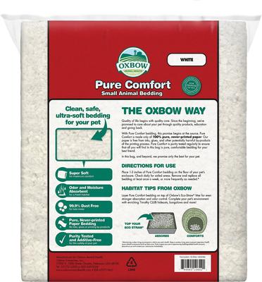 Show full view: Oxbow Animal Health Western Timothy Hay All Natural Hay for Rabbits, Guinea Pigs, Chinchillas, Hamsters & Gerbils + Pure Comfort Small Animal Bedding, White slide 7 of 9