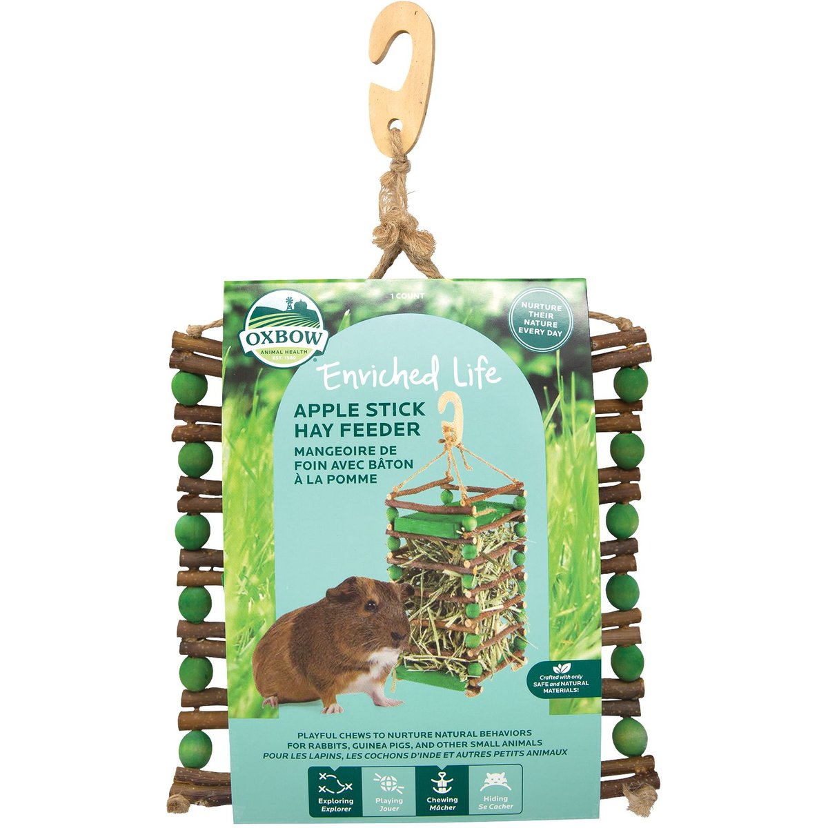 Oxbow Apple Stick Hay Small Animal Feeder