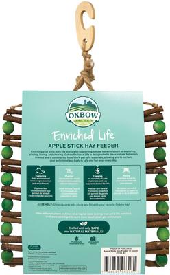 Show full view: Oxbow Apple Stick Hay Small Animal Feeder slide 2 of 10