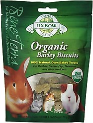 Oxbow Bene Terra Organic Barley Biscuits Small Animal Treats, 2.65-oz bag, bundle of 3