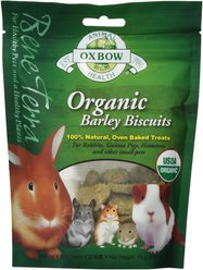 Oxbow Bene Terra Organic Barley Biscuits Small Animal Treats, 2.65-oz bag, bundle of 5