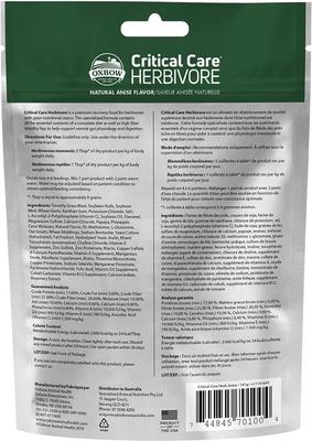 Show full view: Oxbow Critical Care Herbivore Anise Small-Pet Health Supplement, 141-gm bag slide 2 of 6