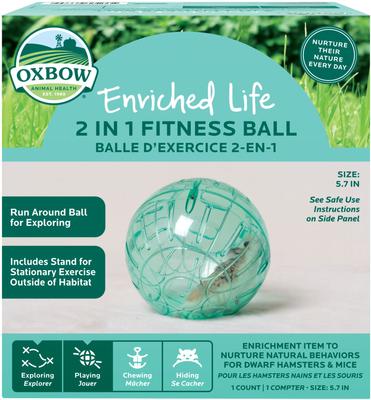 Show full view: Oxbow Enriched Life 2 in 1 Fitness Ball Small Animal Toy slide 3 of 9