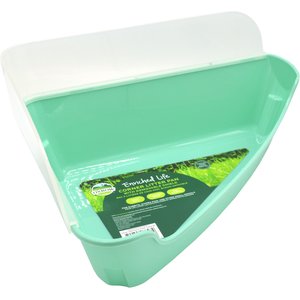 Oxbow Enriched Life Corner Small Animal Litter Pan with Removable Shield