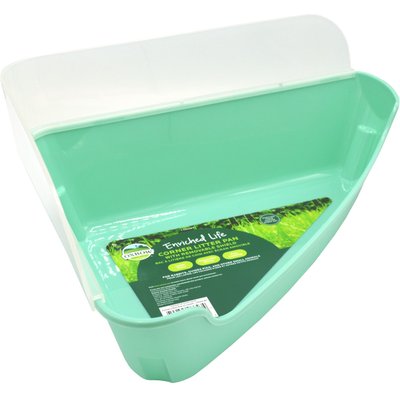 Oxbow Oxbow Enriched Life Corner Small Animal Litter Pan with Removable Shield