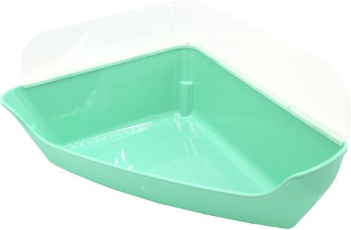 Show full view: Oxbow Enriched Life Corner Small Animal Litter Pan with Removable Shield slide 2 of 10
