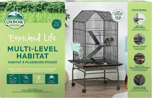 Show full view: Oxbow Enriched Life Multi-Level Small Animal Habitat + Enriched Life Chinchilla Accessory Pack slide 2 of 9