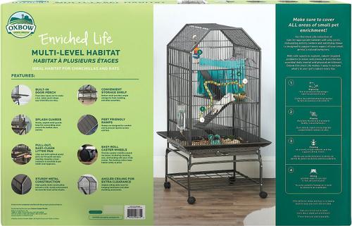 Show full view: Oxbow Enriched Life Multi-Level Small Animal Habitat + Enriched Life Chinchilla Accessory Pack slide 3 of 9