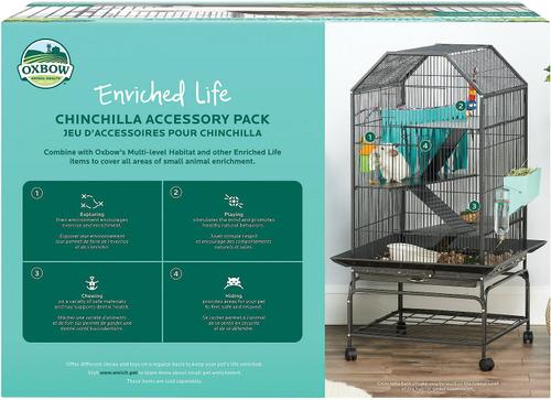 Show full view: Oxbow Enriched Life Multi-Level Small Animal Habitat + Enriched Life Chinchilla Accessory Pack slide 7 of 9