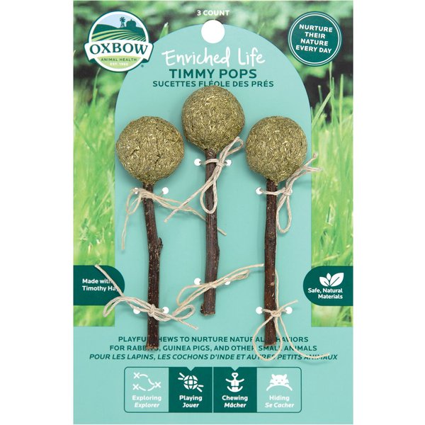 Oxbow Enriched Life Timmy Pops Small Animal Chew Toy, 3 count