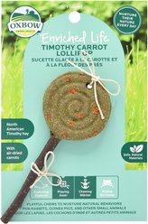 Oxbow Enriched Life Timothy Carrot Lollipop Small Pet Chew Toy, 3 count