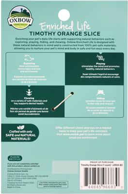 Show full view: Oxbow Enriched Life Timothy Orange Slice Small Animal Toy slide 2 of 10