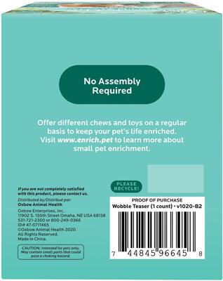 Show full view: Oxbow Enriched Life Wobble Teaser Small Animal Toy slide 2 of 10