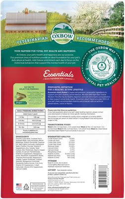Show full view: Oxbow Essentials Adult Rabbit Food All Natural Adult Rabbit Pellets, 5-lb bag slide 2 of 11