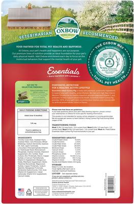 Show full view: Oxbow Essentials Cavy Cuisine Adult Guinea Pig Food, 10-lb bag slide 2 of 11
