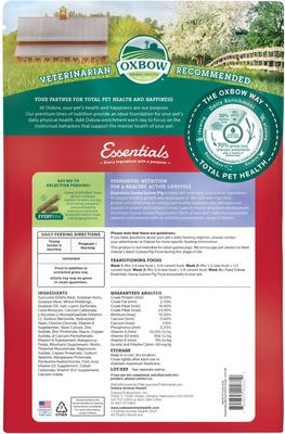 Show full view: Oxbow Essentials Cavy Performance Young Guinea Pig Food, 10-lb bag slide 2 of 10