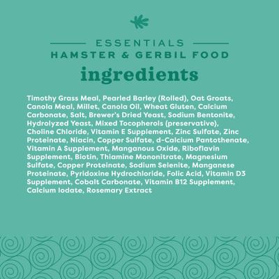 Show full view: Oxbow Essentials Healthy Handfuls Gerbil & Hamster Food, 15-lb bag slide 4 of 10