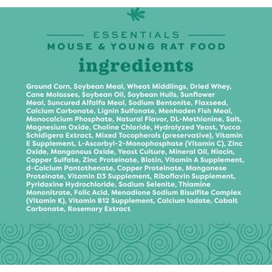 Oxbow Essentials Mouse & Young Rat Food All Natural Mouse & Young Rat Food, 2.5lb. 