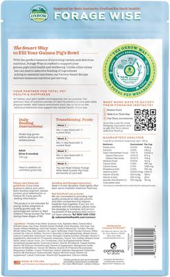 Show full view: Oxbow Forage Wise Adult Guinea Pig Food, 4-lb bag slide 2 of 10