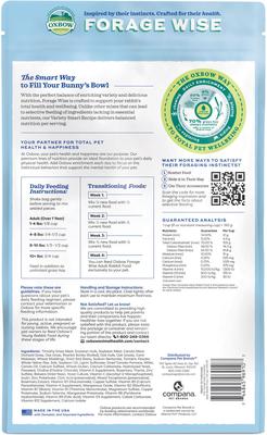 Show full view: Oxbow Forage Wise Adult Rabbit Food, 4-lb bag slide 2 of 11
