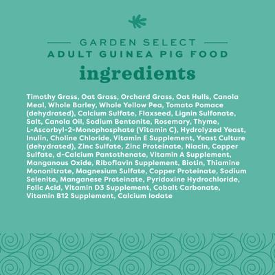 Show full view: Oxbow Garden Select Adult Guinea Pig Food, 8-lb bag slide 4 of 10