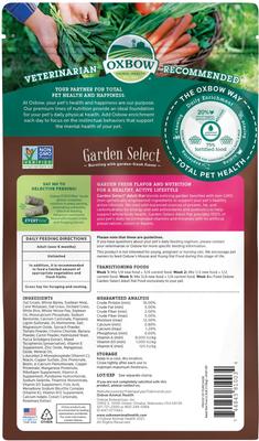 Show full view: Oxbow Garden Select Adult Rat Food, 2.5-lb bag slide 2 of 10
