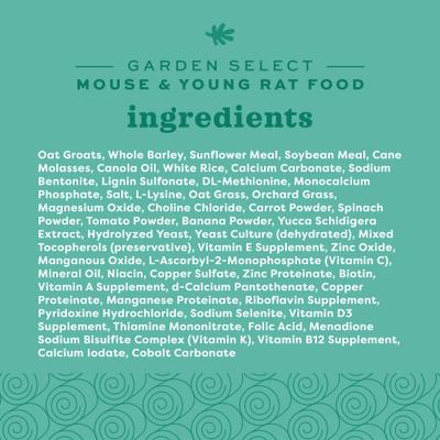 Show full view: Oxbow Garden Select Mouse & Young Rat Food, 2-lb bag slide 4 of 10