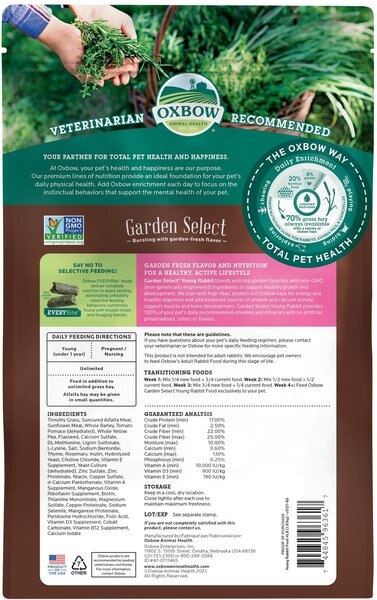 Oxbow Garden Select Young Rabbit Food, 4-lb bag