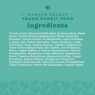 Show full view: Oxbow Garden Select Young Rabbit Food, 4-lb bag slide 4 of 10