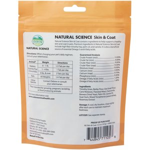 Oxbow Natural Science Skin & Coat Small Animal Supplement, 60 count