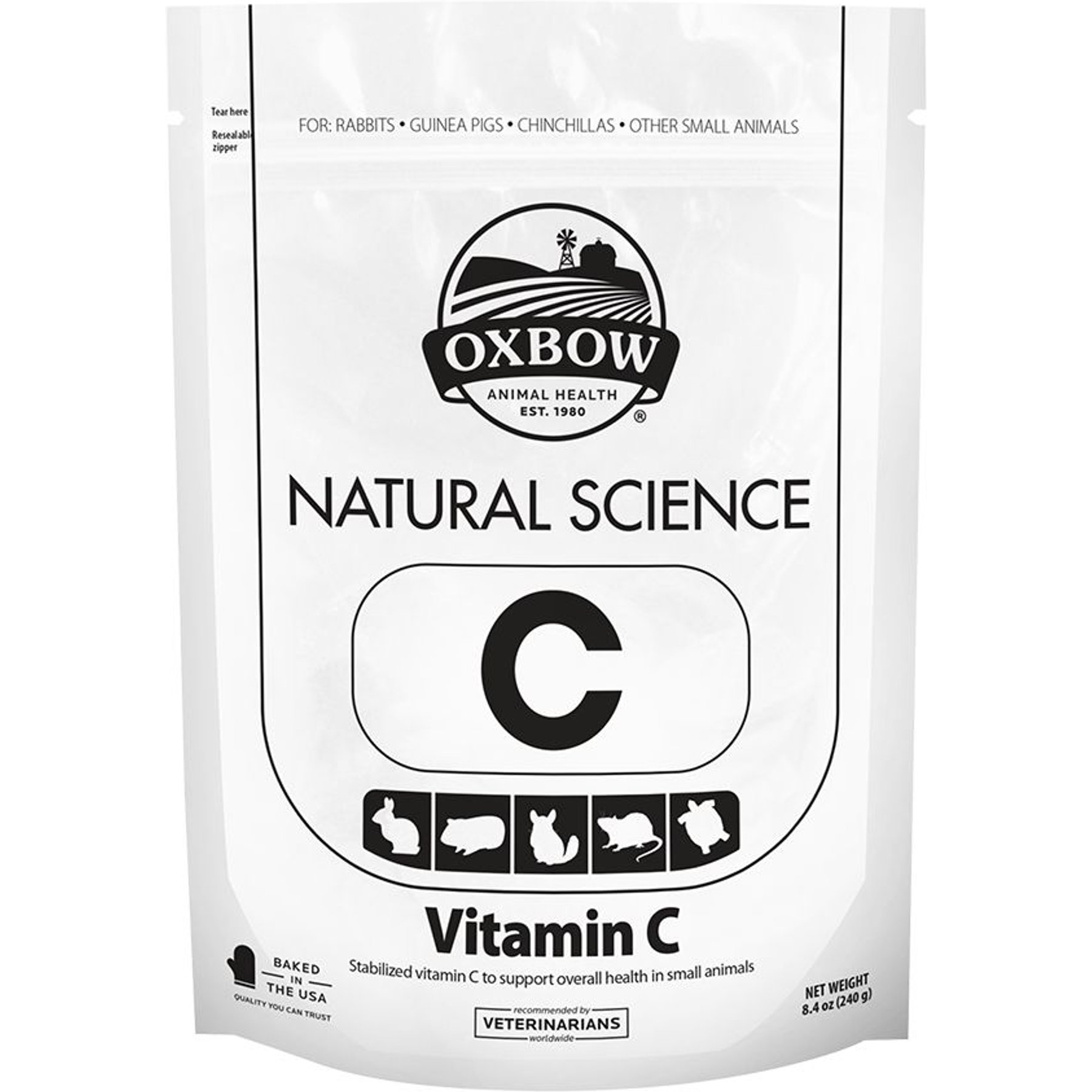Oxbow Natural Science Vitamin C Support Small-Pet Supplement, 8.4-oz bag