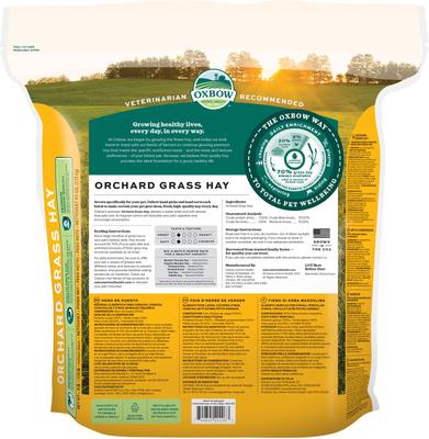 Show full view: Oxbow Orchard Grass Hay Small Animal Food, 40-oz bag slide 2 of 12