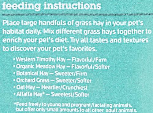 Show full view: Oxbow Organic Meadow Hay Small Animal Food, 15-oz bag slide 6 of 9